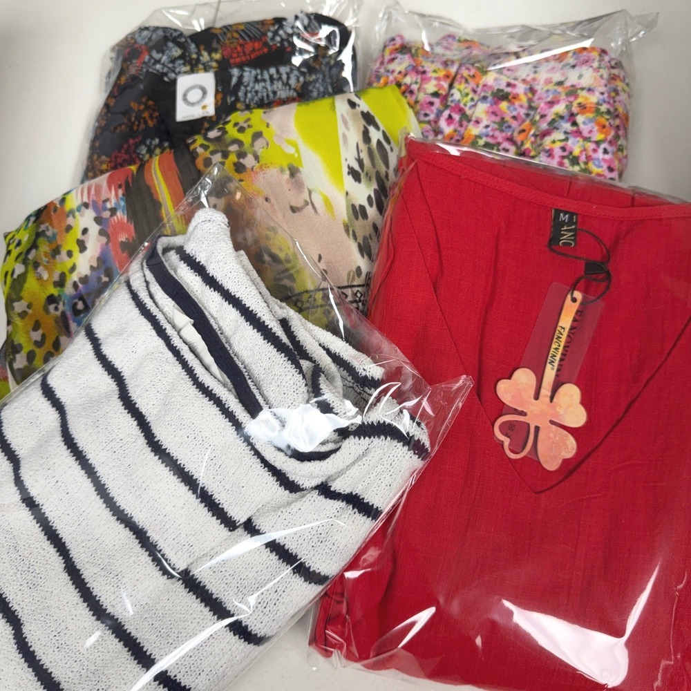 Lot of 5 Size Medium Tops and Dresses Anthropology, H & M, NWT, boho, milkmaid